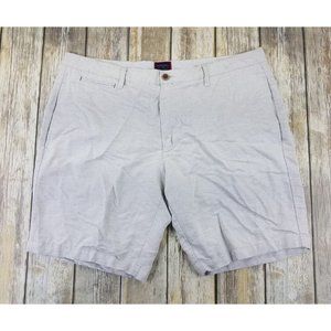 Untuckit Linen Blend Shorts Mens Size 40 Casual Gray Preppy